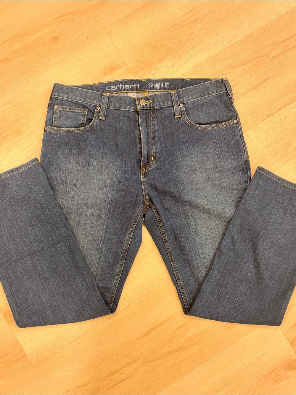 Carhartt Men's Straight Fit Indigo Blue Jeans 36 x 30 NWOT - Picture 2 of 4
